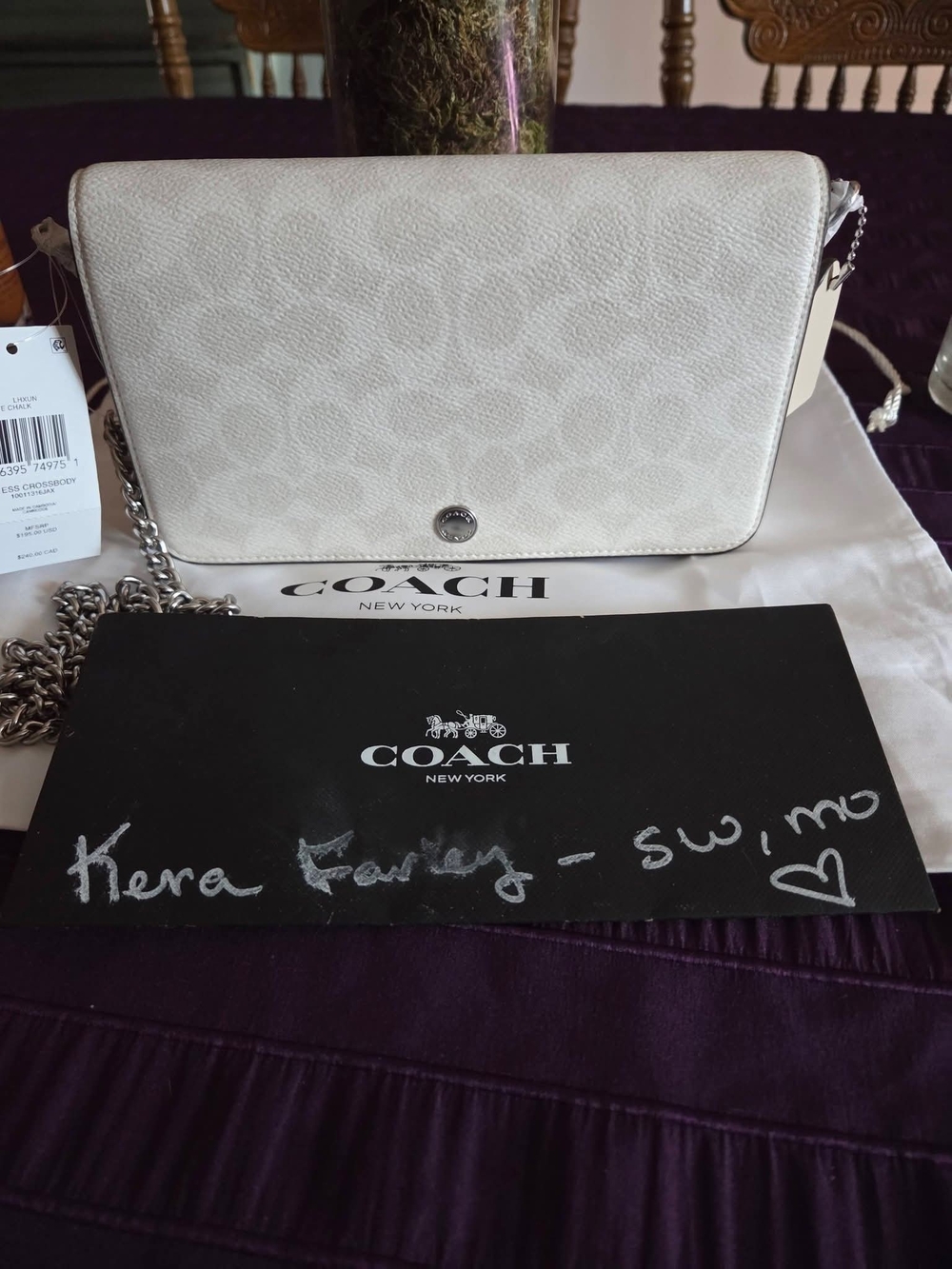 Coach Mila Signature Crossbody Bag with Chain Strap.....I AM FIRM